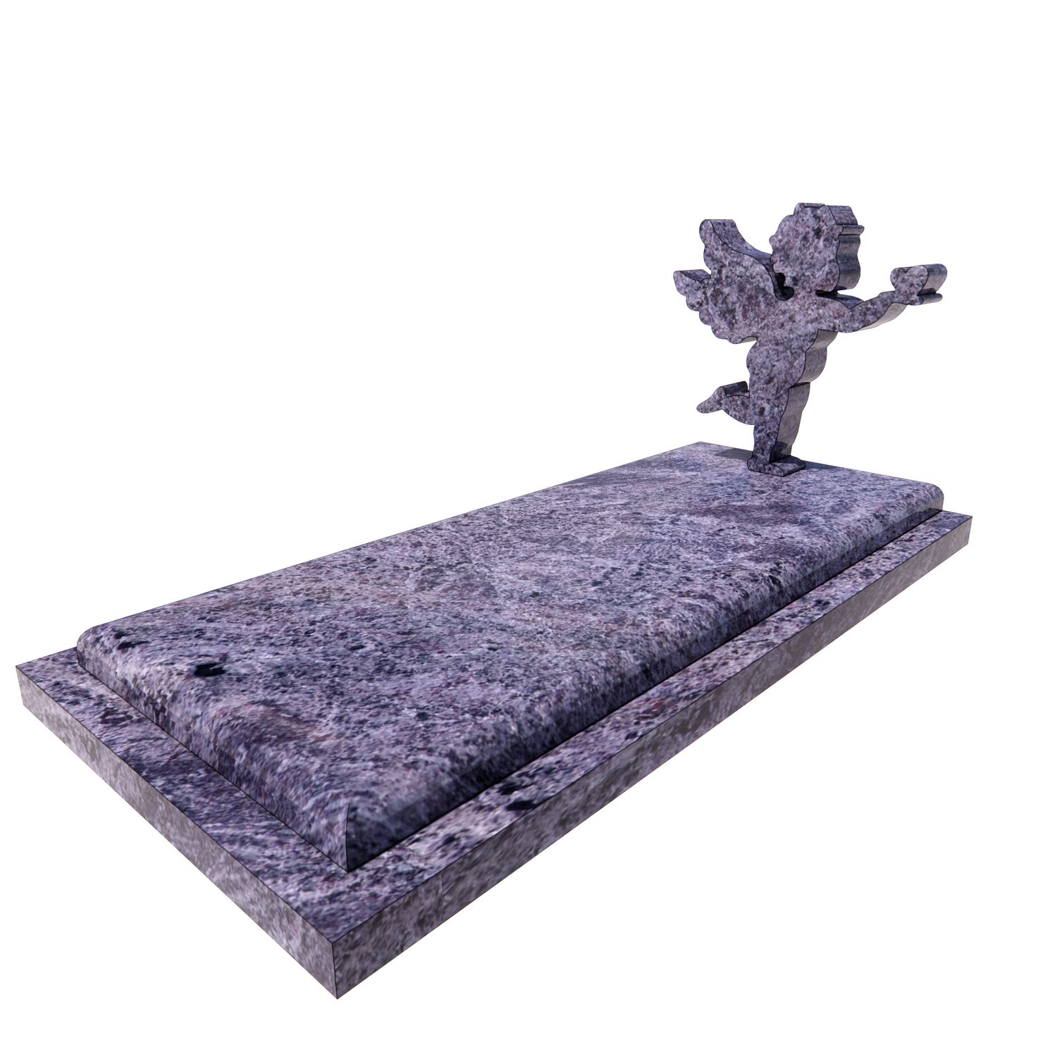 Monument ANGE relief en granit Bleu Orion