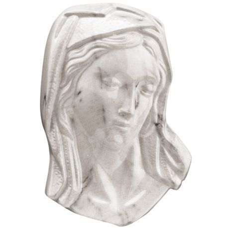 APPLICATION VIERGE H.25X17 BLANC DE CARRARE