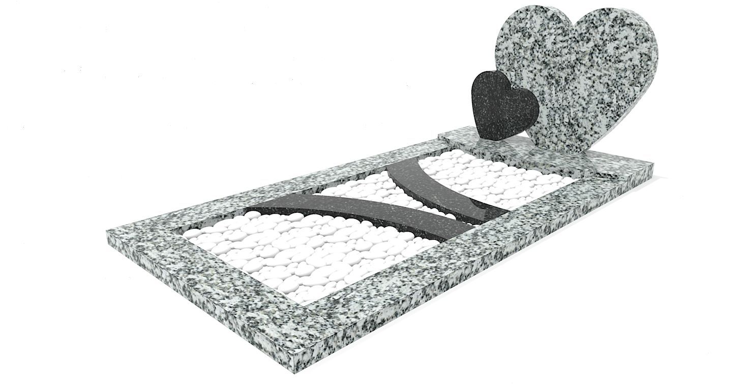 Monument funéraire AVE15 en granit Gris Taj