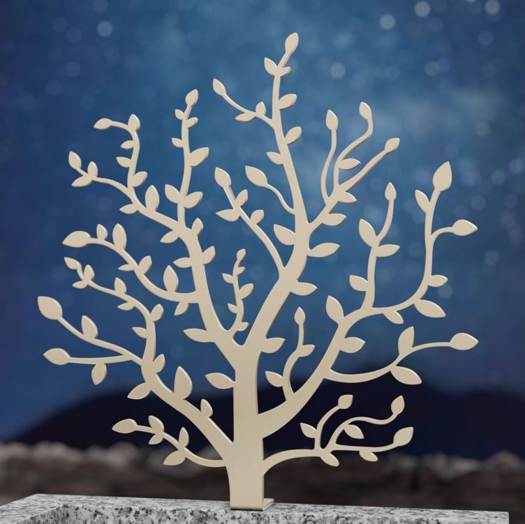 Stèle Arbre Pando Petit Modèle h 63 x 60 cm BEIGE