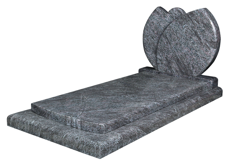 Monument funéraire VIRGULE en granit Bleu Orion