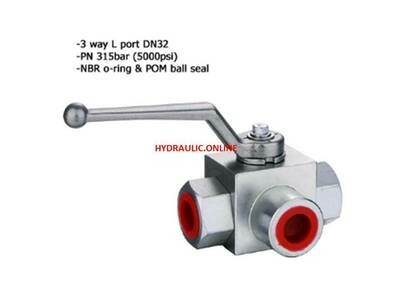 3 WAY VALVE HYDRAULIC L PORT 400Bar/6000PSI BSPP Made in Italy 1/4