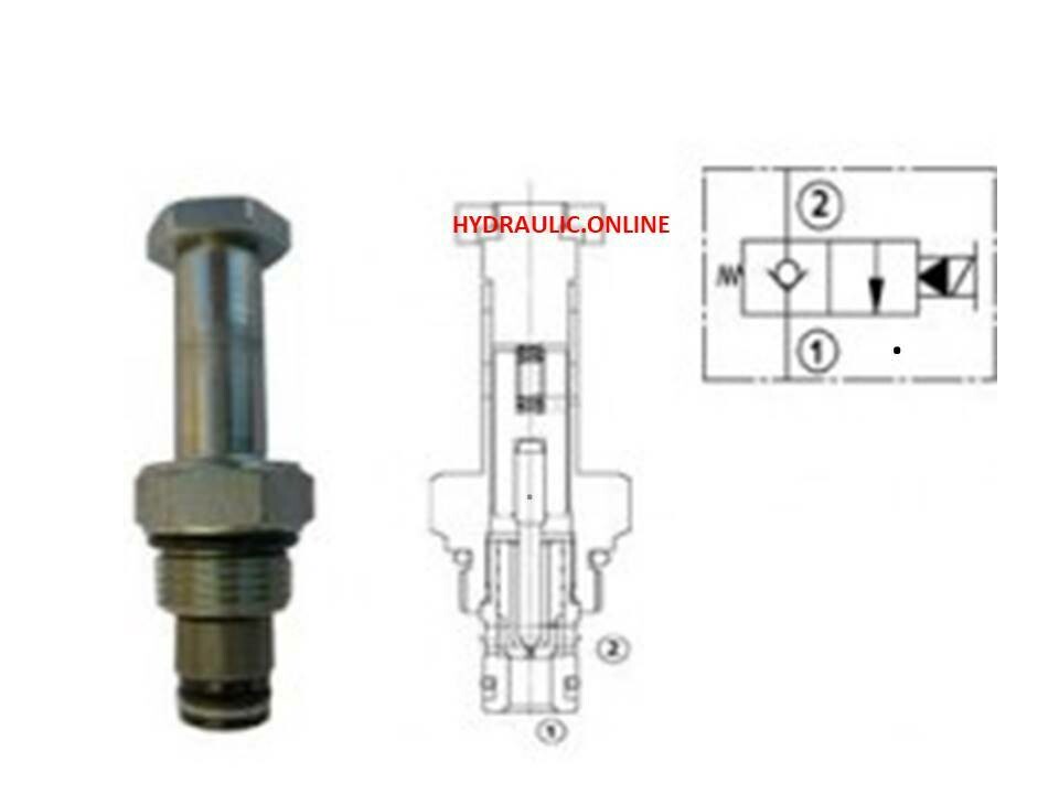 CARTRIDGE VALVE Normally Closed NO reverse flow when energised