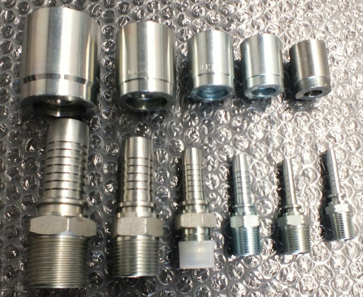HYDRAULIC HOSETAIL CRIMP ON STRAIGHT MALE TWO PIECE BSPT 1 4 3 8 