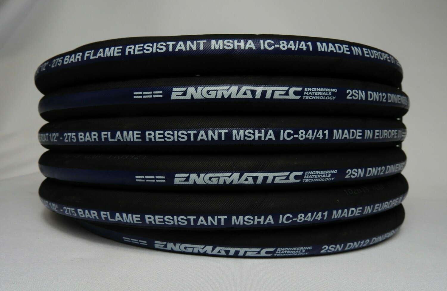EngMatTec 1/2 inch two wire Hydraulic Hose Spec SAE 100R2AT-08