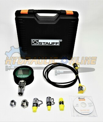 STAUFF Digital Pressure Test Kit 8,800 PSI 2M Test Hose STAUFF Digital Pressure Test Kit 8,800 PSI 2M Test Hose
