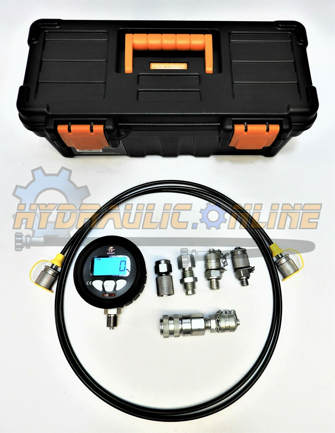 Digital Hydraulic Pressure Test Kit 0-700BAR/10,000PSI with Adapters