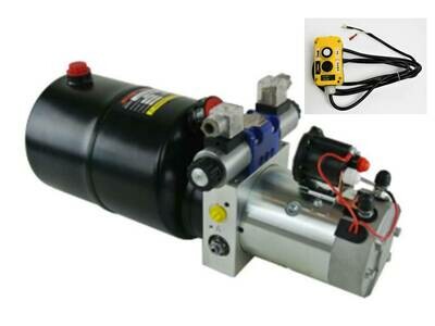 Hydraulic Power Pack 12-24V DC 5 Lt/min 2800 PSI Double Acting
