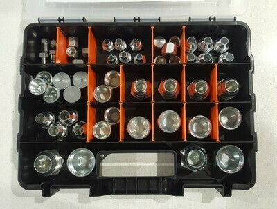 84 Pc JIC Plug Cap & O Ring Kit Dash 4 6 8 10 12 16 c/w Case 84 Pc JIC Plug Cap & O Ring Kit Dash 4 6 8 10 12 16 c/w Case