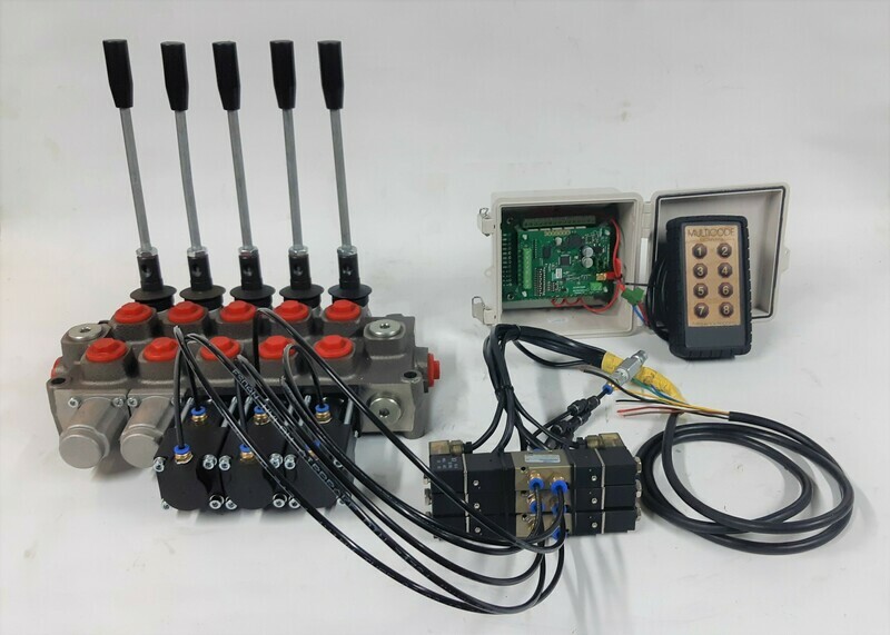 Tilt Tray Remote Control Hydraulic Valve 6 Function 80LPM Tilt Tray Remote Control Hydraulic Valve 6 Function 80LPM