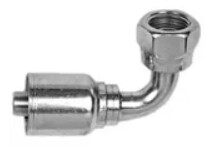 90° BSPP Female Crimp on Hydraulic Hose Fitting