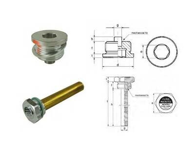 Aluminium Drain Plug Magnetic  BSPP