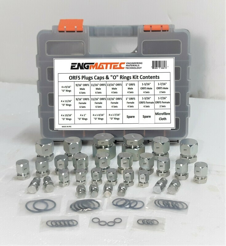 ORFS Plug & Cap Kit 52 Pc Strong Case + O'Rings ORFS Plug & Cap Kit 52 Pc Strong Case + O'Rings