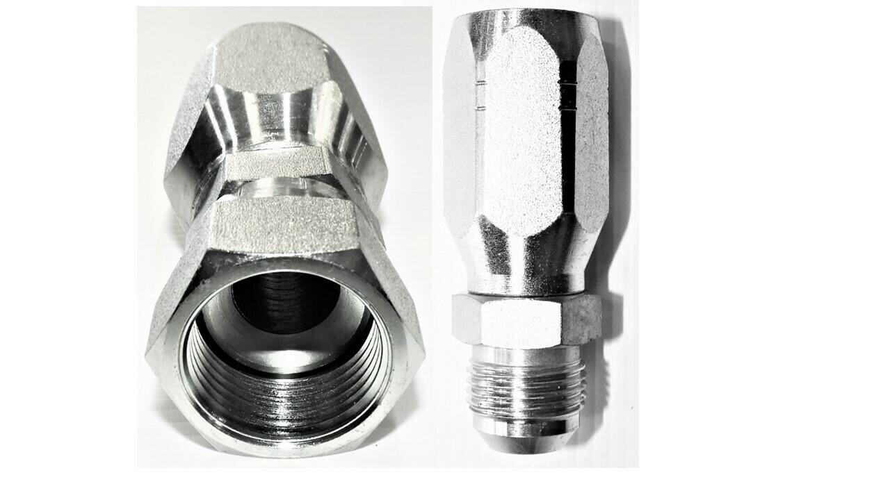 JIC Reusable Hydraulic Hose Fitting STRAIGHTS FEMALE & MALE.