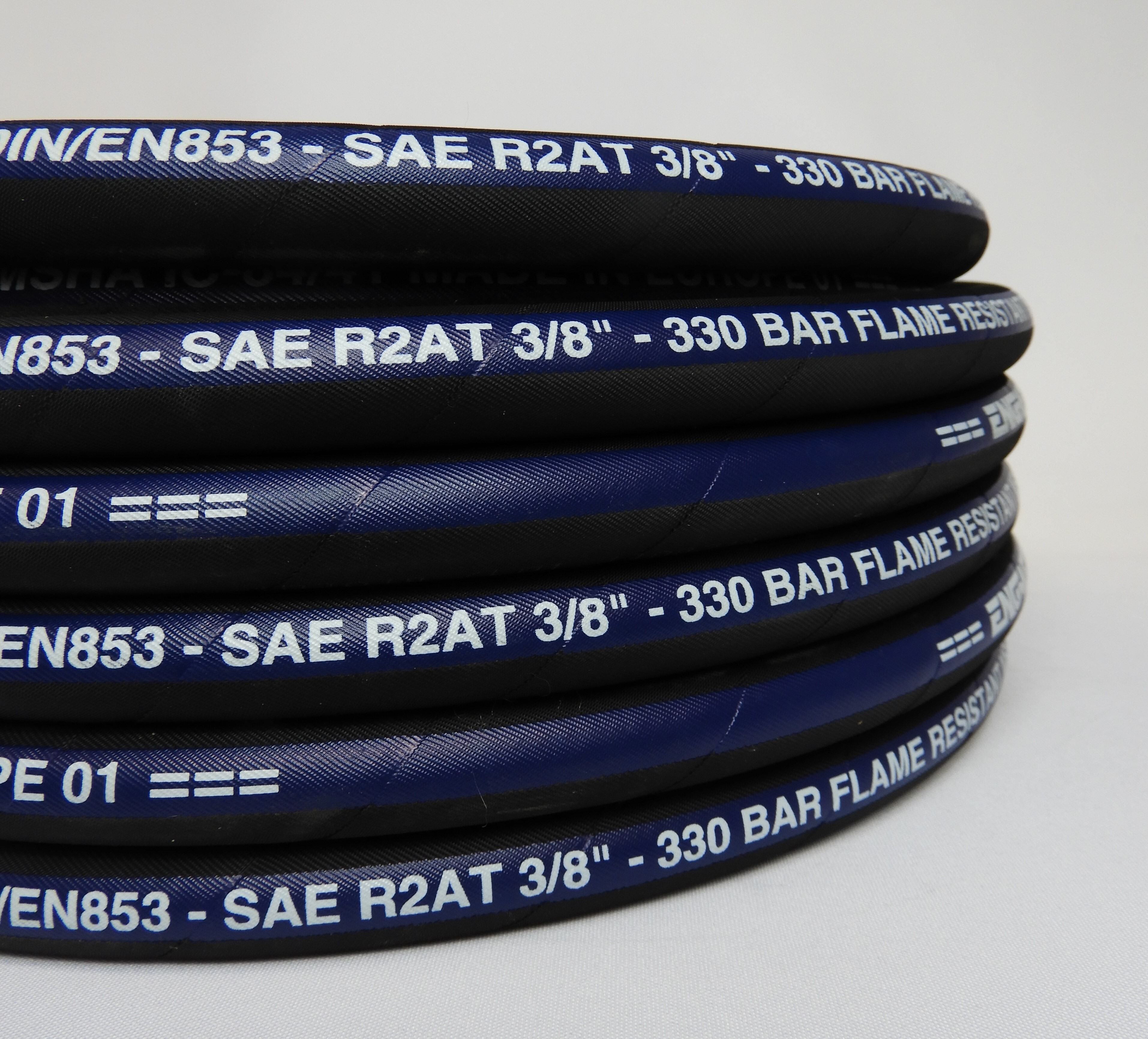 Erie Tools 100' Hydraulic Hose SAE 100R2AT 1/2" ID Hose Only 2 Wire Braid 