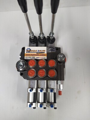 3 Spool Hydraulic Ctrl Valve 80 Lpm AIR ACTUATORS