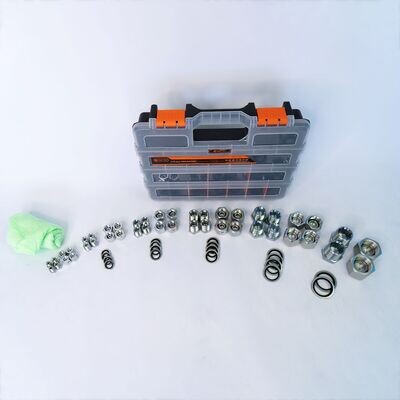 BSP Plug, Cap & Dowty Kit 52 pc in Strong Plastic Case