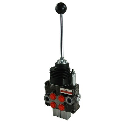 Two Spool Hydraulic Monoblock valve with single lever Joystick control ,
Two Spools, 4 Ports, One lever to make it all work.