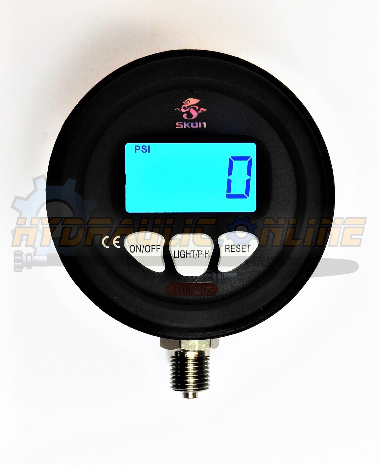 Digital Pressure Gauge 0-400 or 0-700 bar 10,000 psi Certified