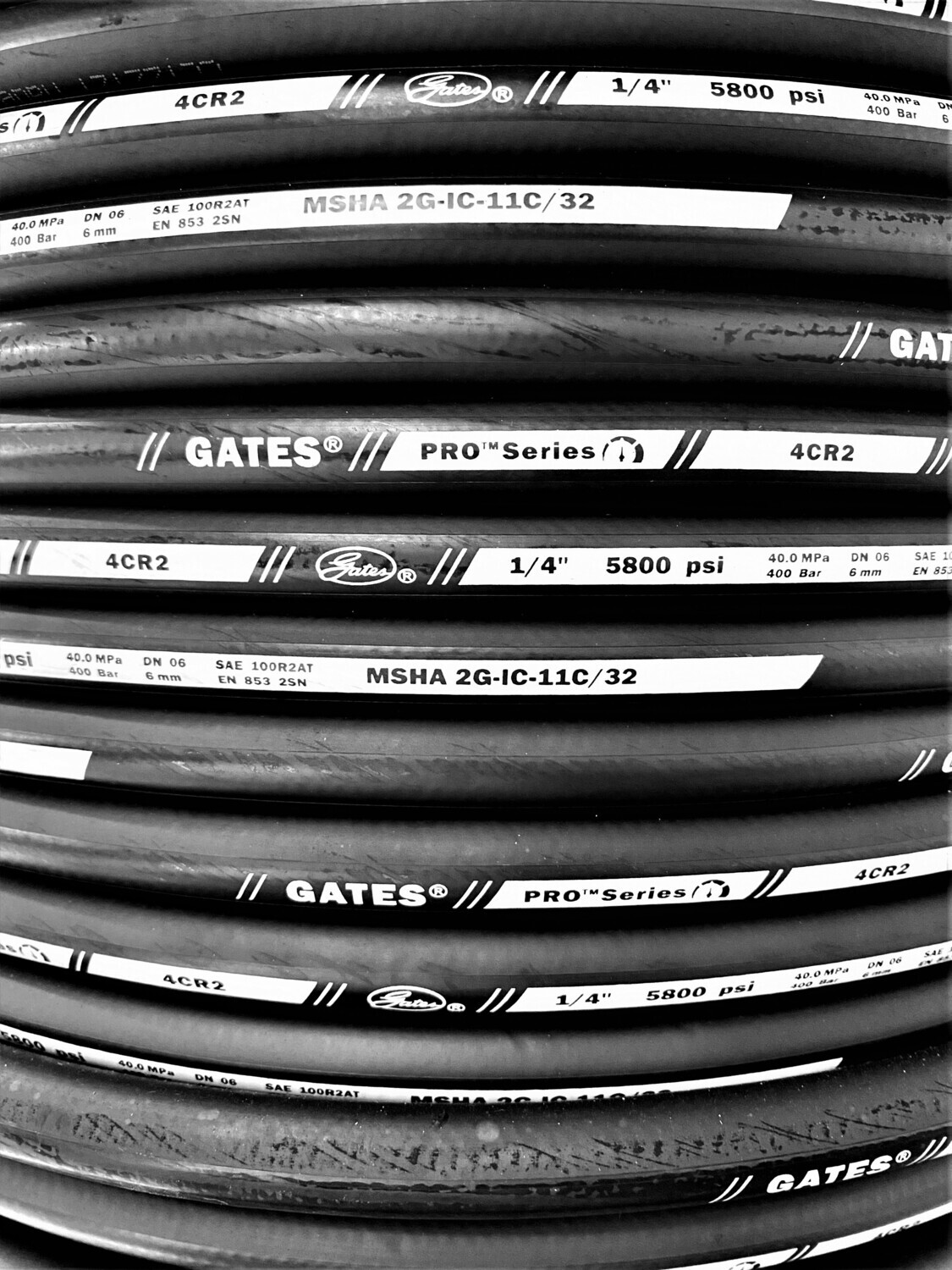 100m Coil Hydraulic Hose SAE100R2AT 2 Wire 1/4