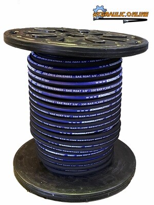 50 meter reel of
EngMatTec 3/8 inch bore 2 wire hydraulic Hose rated to 4850 psi