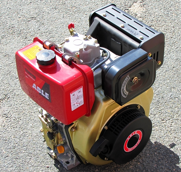 11HP Single Cylinder Diesel engine with Electric Start built in fuel tank and manual pull strat with decompression lever