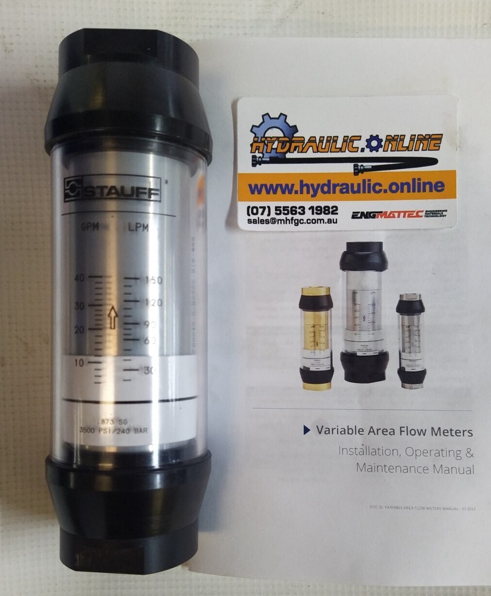 Hydraulic in line flow meter 10100 Lpm 250 Bar Hydraulic Online