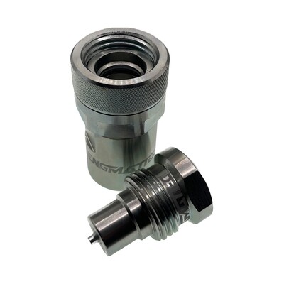 Pair of &quot;1/2&quot; VV style Screw Together Hydraulic Poppet Style Couplers 