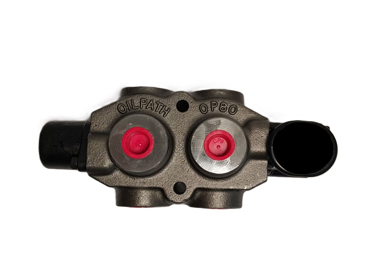 OILPATH 6 Port Hydraulic Selector Valve 118 l/m 210 bar, Port Size, Thread, Spool Centre, B1 Air Kit: 7/8&quot; UNO Ports Push Pull Black Knob 08001200