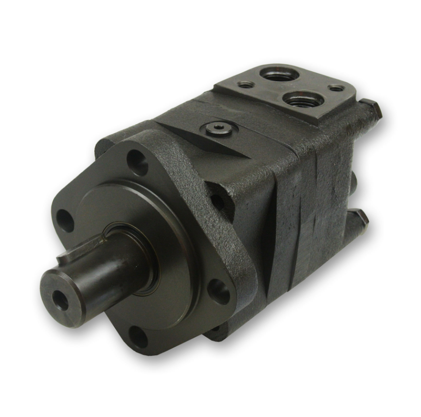Standard  MLHS Disc Valve Hydraulic Motor with SAE-A 4 Bolt Mount, Straight Keyed Shaft and Rear Side Entry Ports