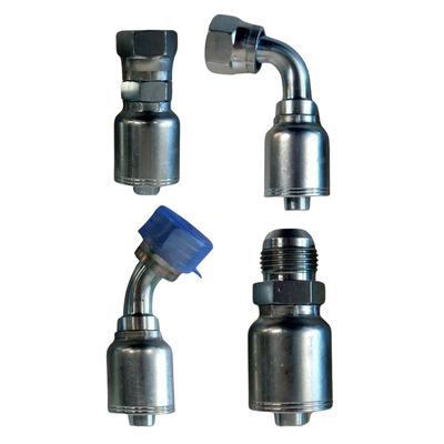 One piece Medium Pressure crimp-on Hydraulic Hose Fittings Straight, 90° &amp; 45°