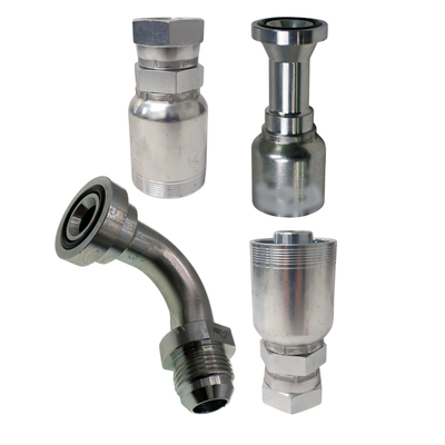 One piece Ultra High Pressure crimp-on Hydraulic Hose Fittings Straight, 90° &amp; 45°