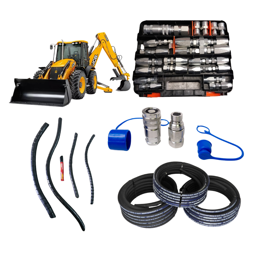 54-piece Hydraulic Hose Emergency Repair Kit for Larger JCB Backhoes - Australian Nationwide Shipping - Hydraulic.Online