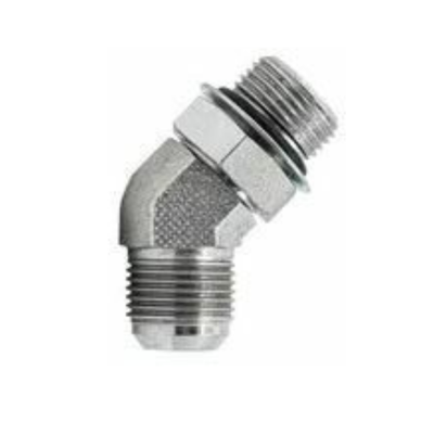 JIC Male x UNO Male 45° Degree Compact Adaptor, for Pumps Motors and Valves. - Australian Nationwide Shipping - Hydraulic.Online