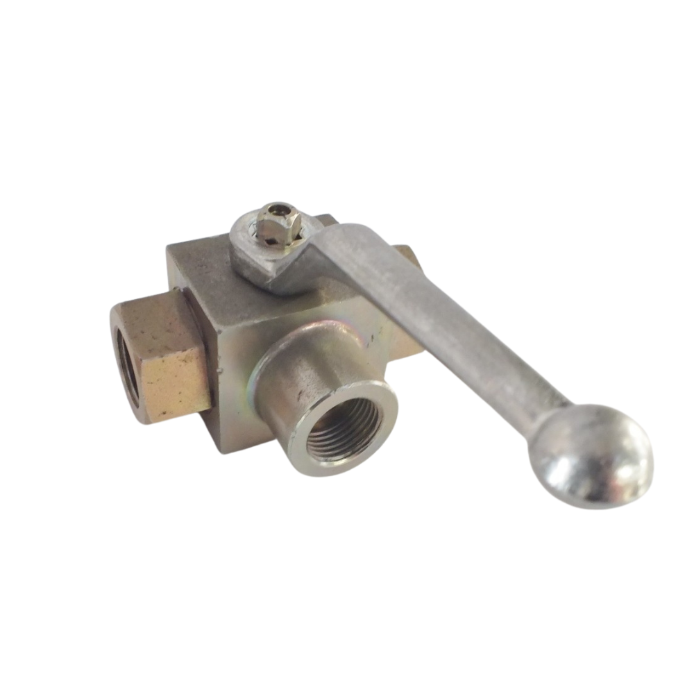 3-Port T type hydraulic Ball Valve 315-500 bar BSPP 1-4 - 3-4 inch - Australian Nationwide Shipping - Hydraulic.Online