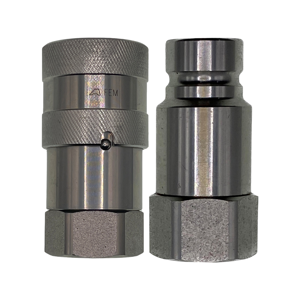 Flat Face Hydraulic Couplers 1inch BSPP Male Female Pair - Australian Nationwide Shipping - Hydraulic.Online