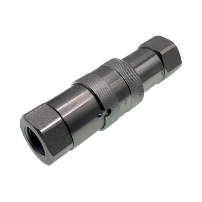 Flat Face Hydraulic Couplers 5-8 inch Body, 3-4 inch BSPP MaleFemale Pair - Australian Nationwide Shipping - Hydraulic.Online