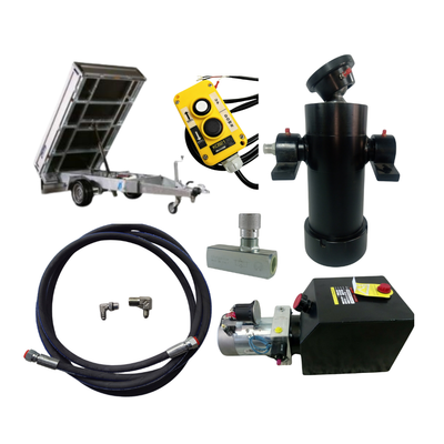 Tipper Trailer kit -Hydraulic Ram Cylinder and Power Pack - 1200mm - 5 tonne - Australian Nationwide Shipping - Hydraulic.Online