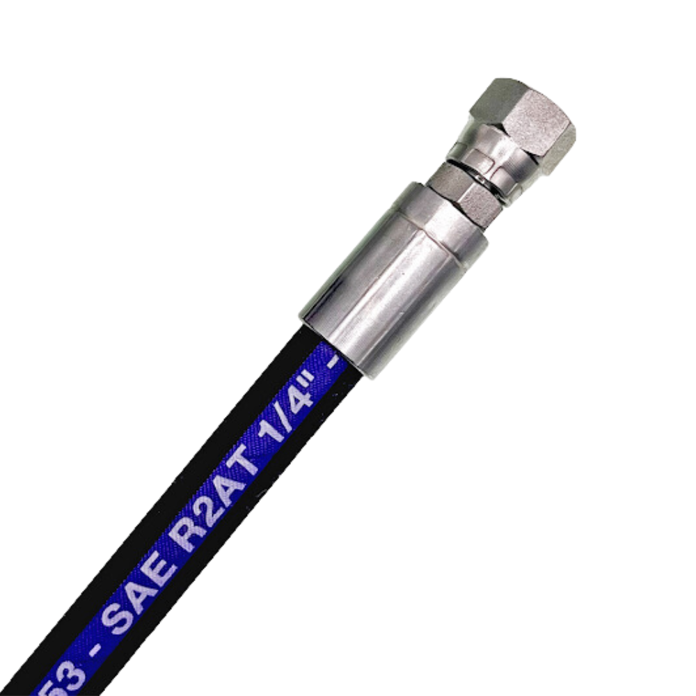 Taipan Hydraulic Hose 1/4&quot; Two Wire 5,800 psi Crimped Ends BSP, JIC, or ORFS