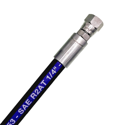 Custom Hydraulic Hoses 1/4&quot; Two Wire 5,800 psi Crimped Ends BSP, JIC, or ORFS