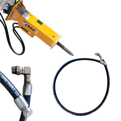 2m long 1-2 inch  Auger + Hammer Hoses BSP JIC ORFS UNO Hose-Tails