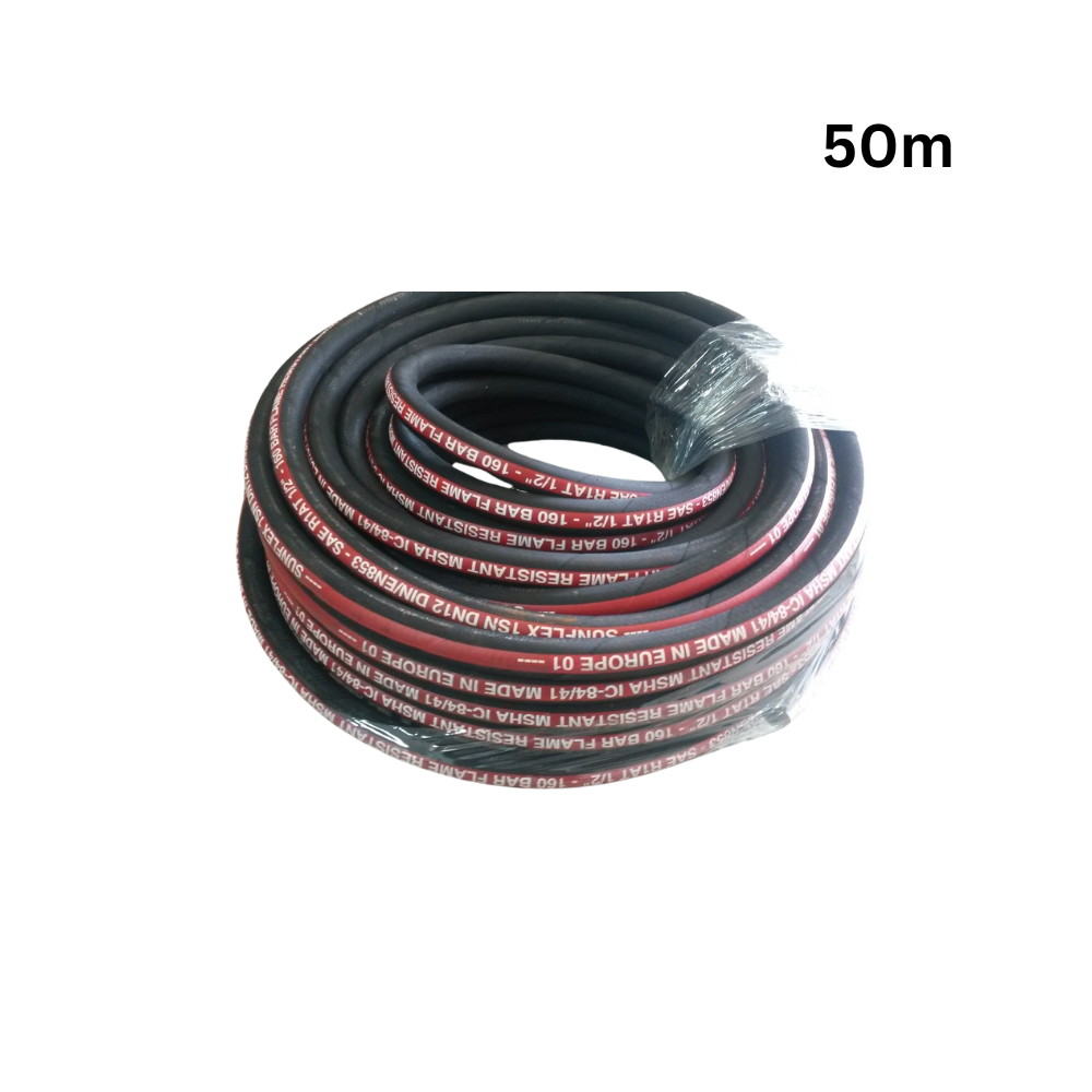 50 M coil 12 Hydraulic Hose SAE100R1-08 2400psi 1wire