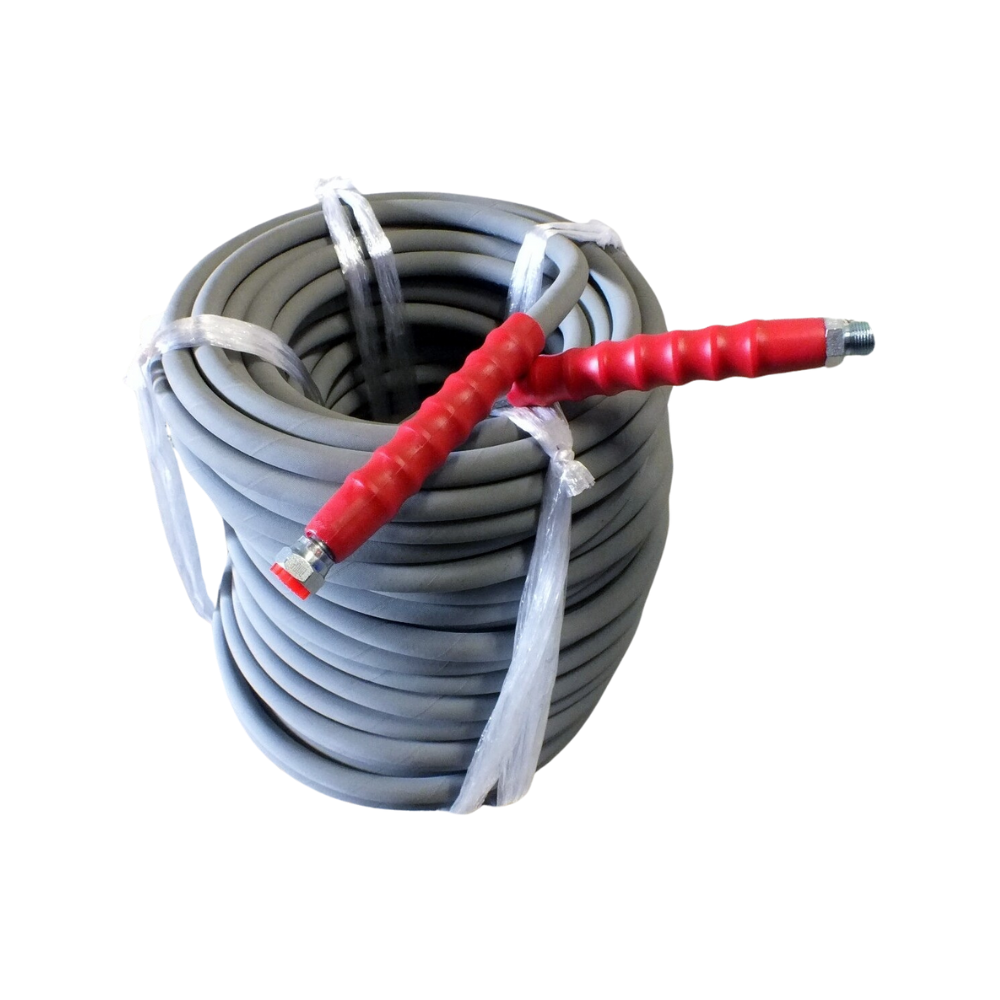 Pressure Washer Hose 38 60 MtCoil 5,800 psi Grey Non Marking Outer Cover Temp to 150°C &#39;Semperjet&#39;