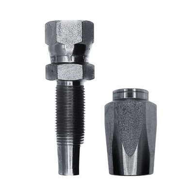 Hose Tail Reusable JIC Female Straight - With ONE Wire Ferrule