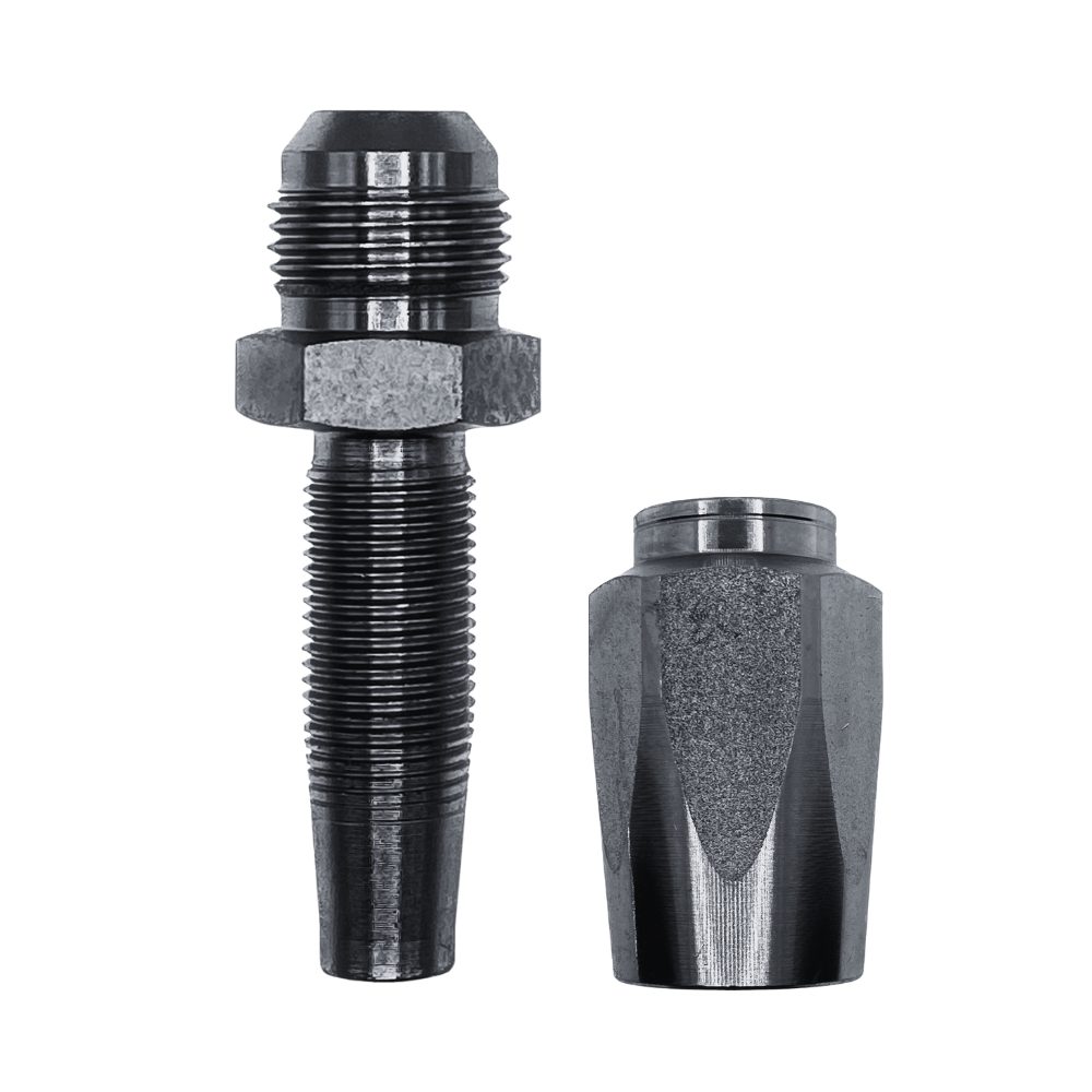 Hose Tail Reusable JIC Male Straight - With ONE Wire Ferrule