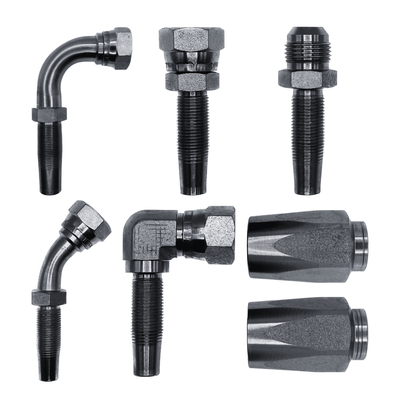JIC Female, Male, Straight,  90° &amp; 45° Field Fit Reusables