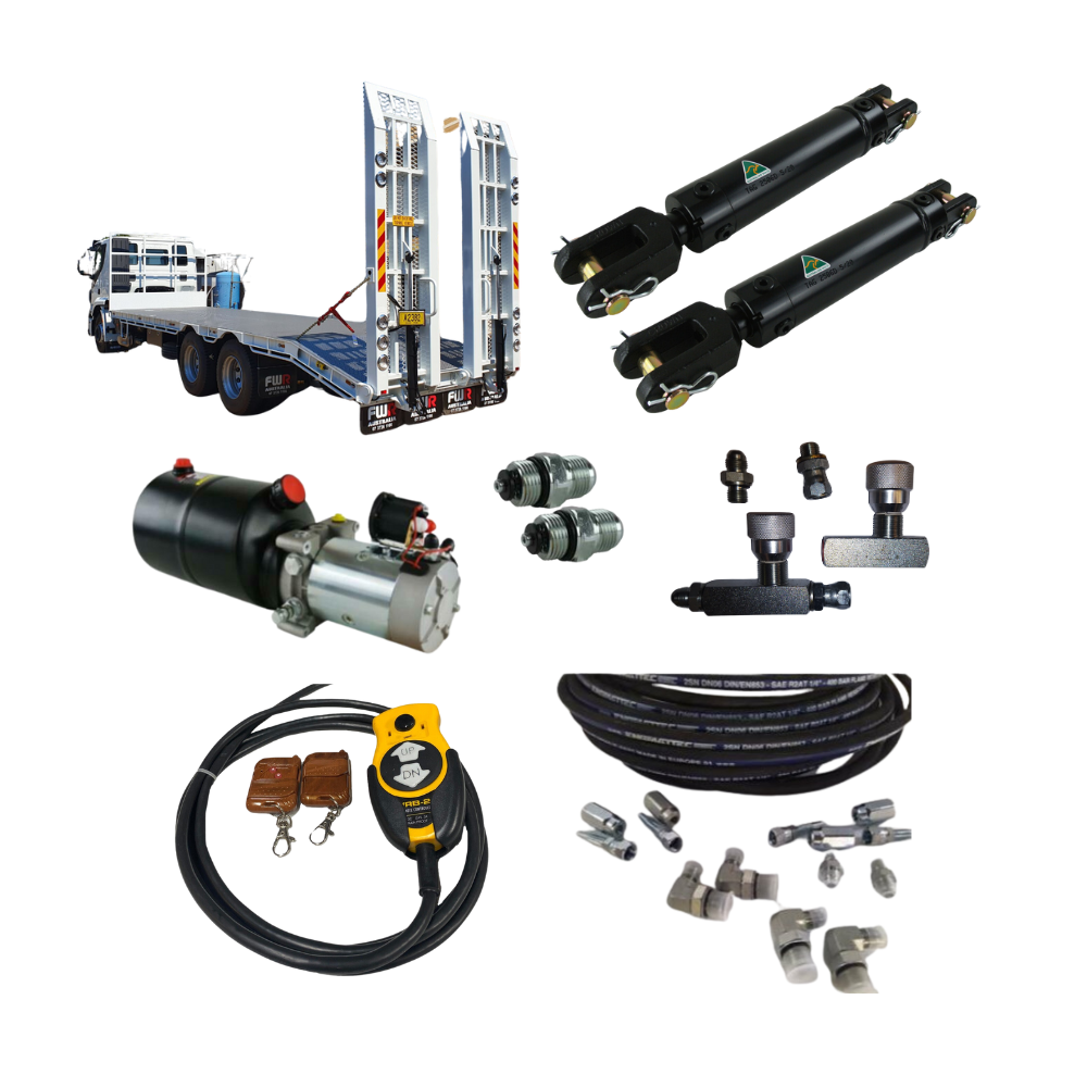 Hydraulic Tail Ramp Kit Package Single Acting 12v24v