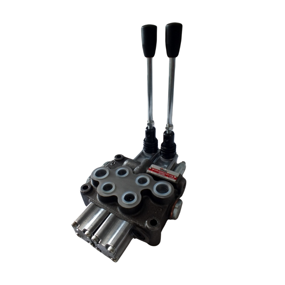 Hydraulic Flow Control Valve 3-8inch BSP Ports 2 Spool 45 LtMin