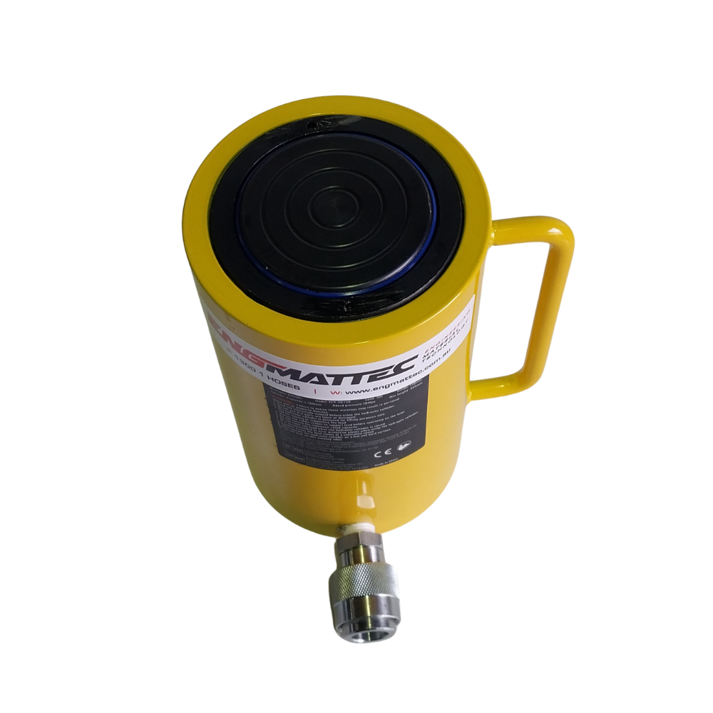 10 - 100 Ton Single Acting, Spring Return, Solid Rod Cylinders for lifting and heavy duty pressing 10,000 Psi