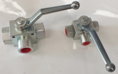 3 WAY VALVE HYDRAULIC L PORT 350Bar/5250PSI BSPP Made in Italy 3/4